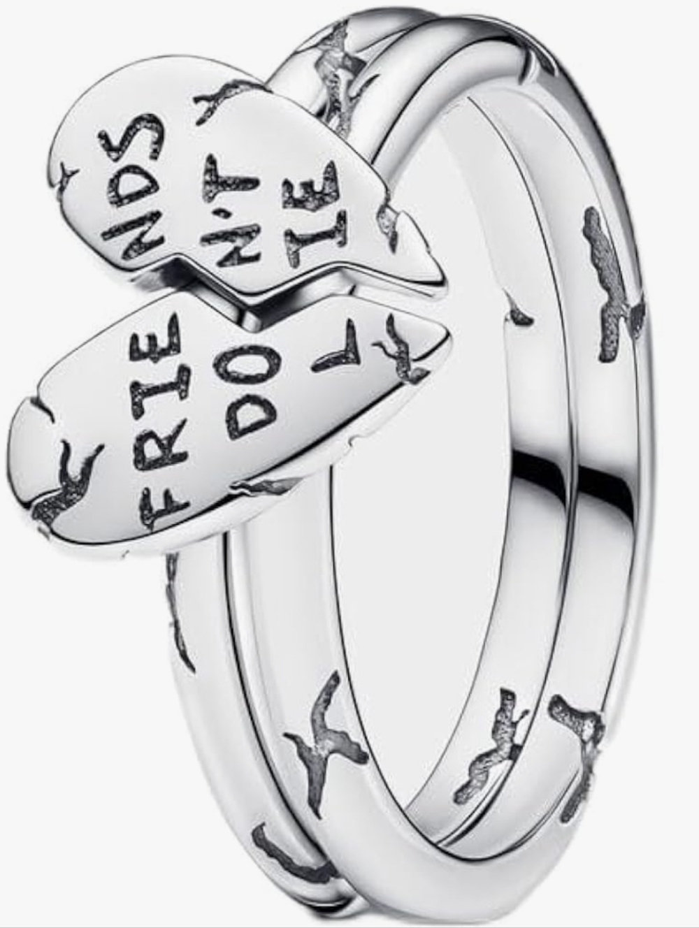 Hot Topic .925 Sterling Silver"Friends Don't Lie"Ring Like  Pandora RingSize6789